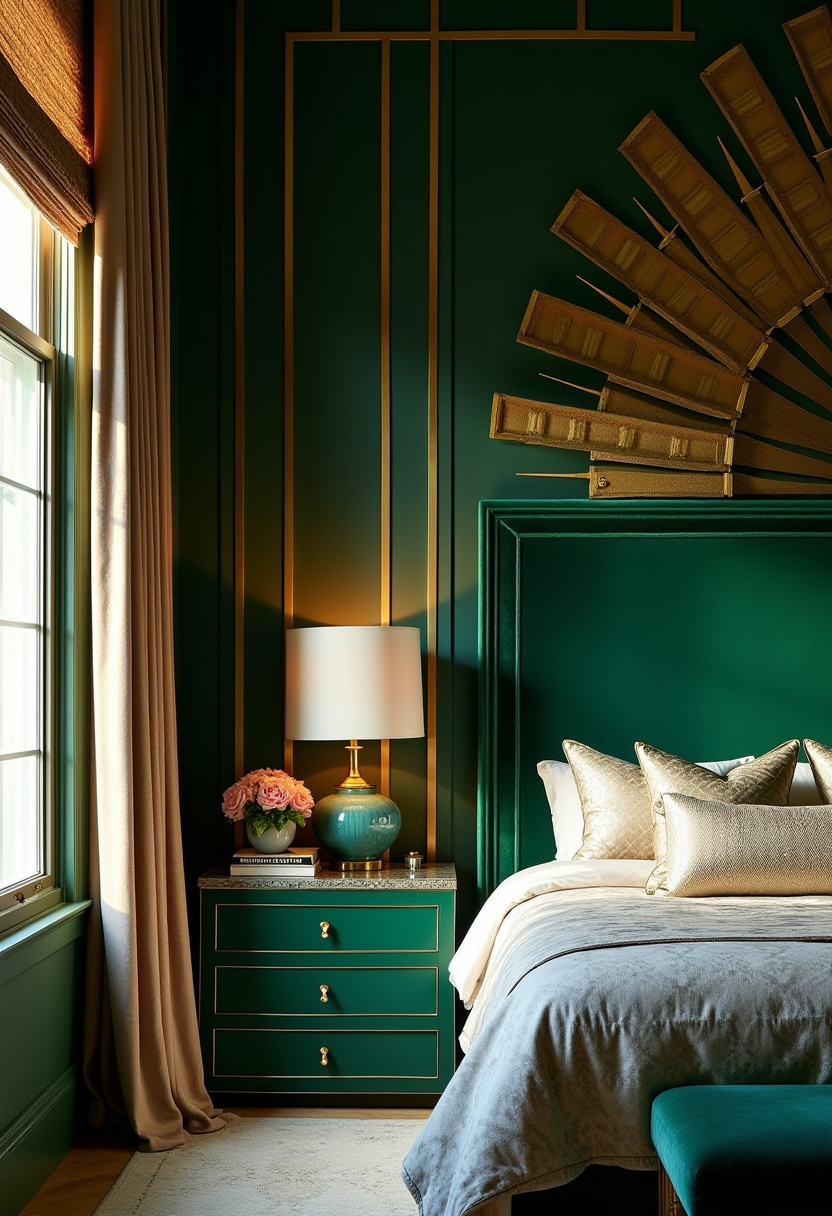 Moody Green Bedroom Ideas 22