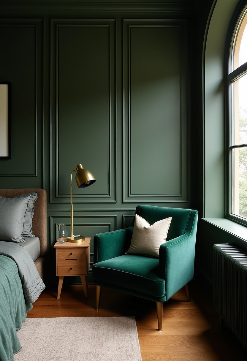 Moody Green Bedroom Ideas 3