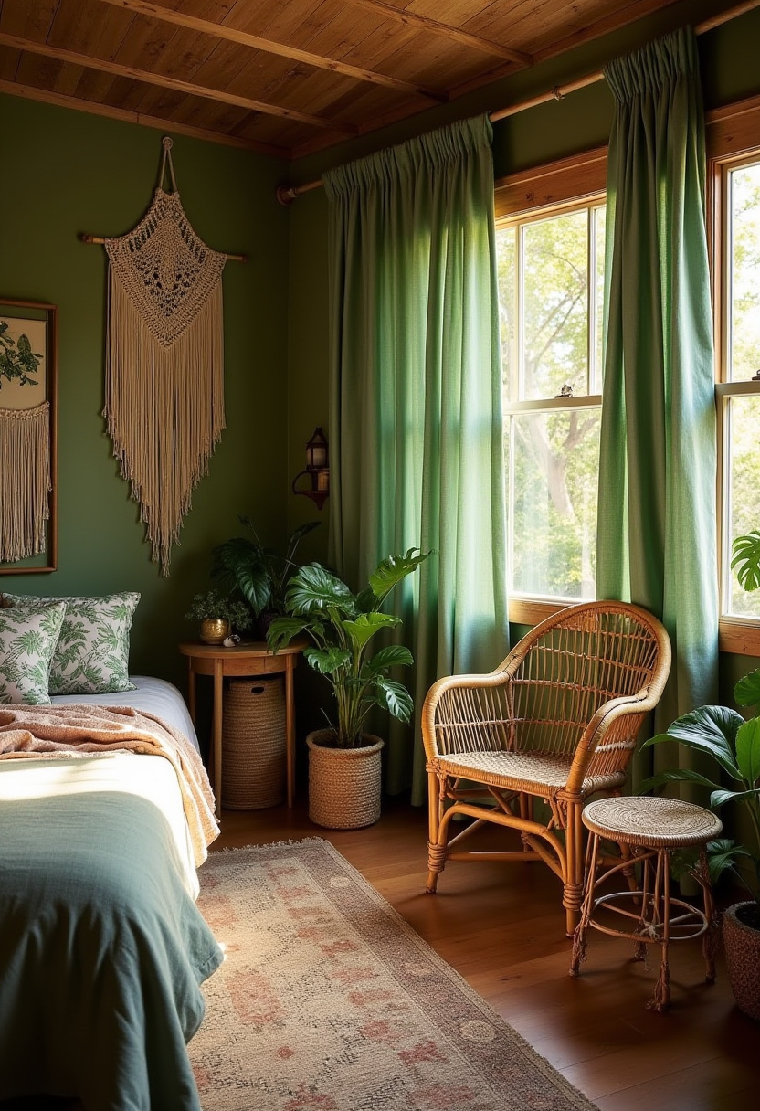 Moody Green Bedroom Ideas 5