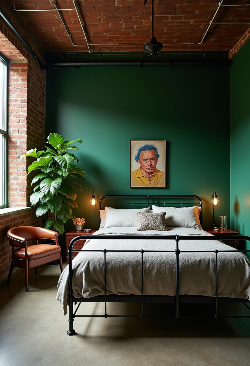 Moody Green Bedroom Ideas 6