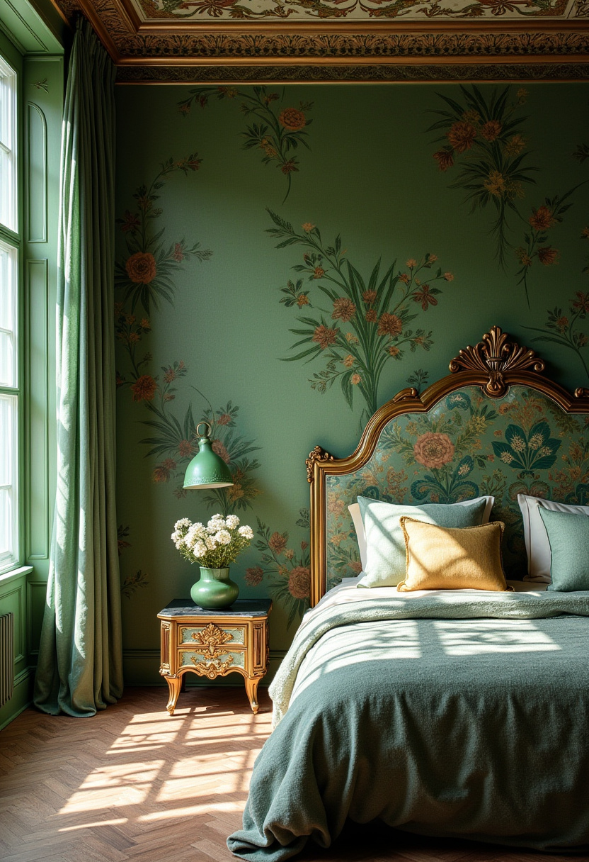 Moody Green Bedroom Ideas 8
