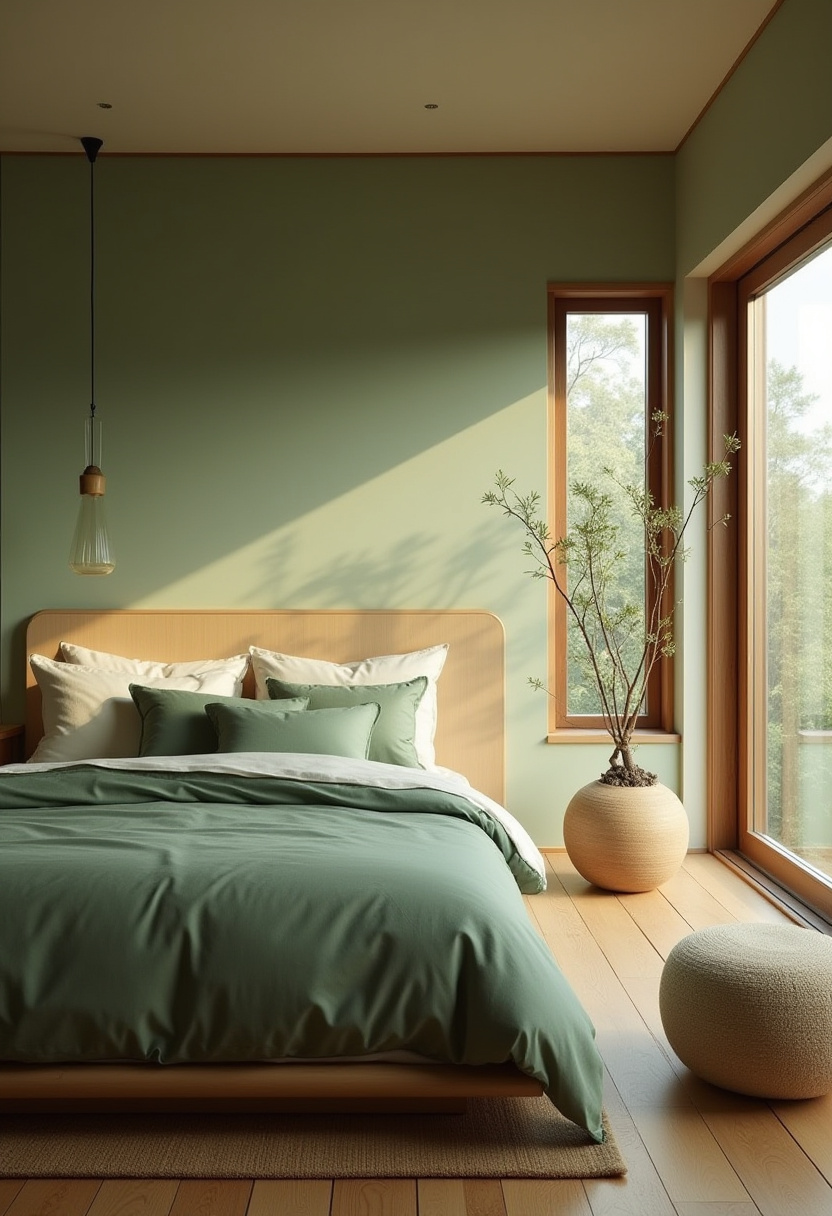 Moody Green Bedroom Ideas 9