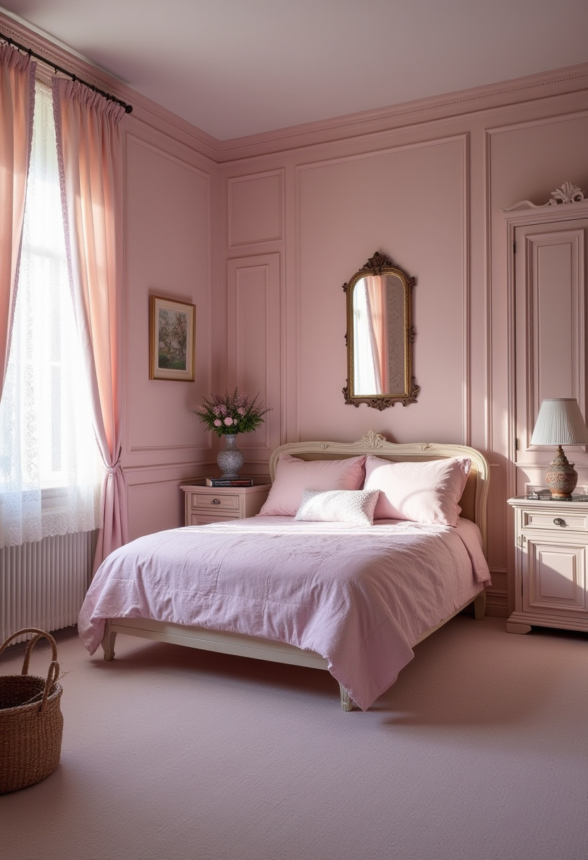 Moody Pink Bedroom 12
