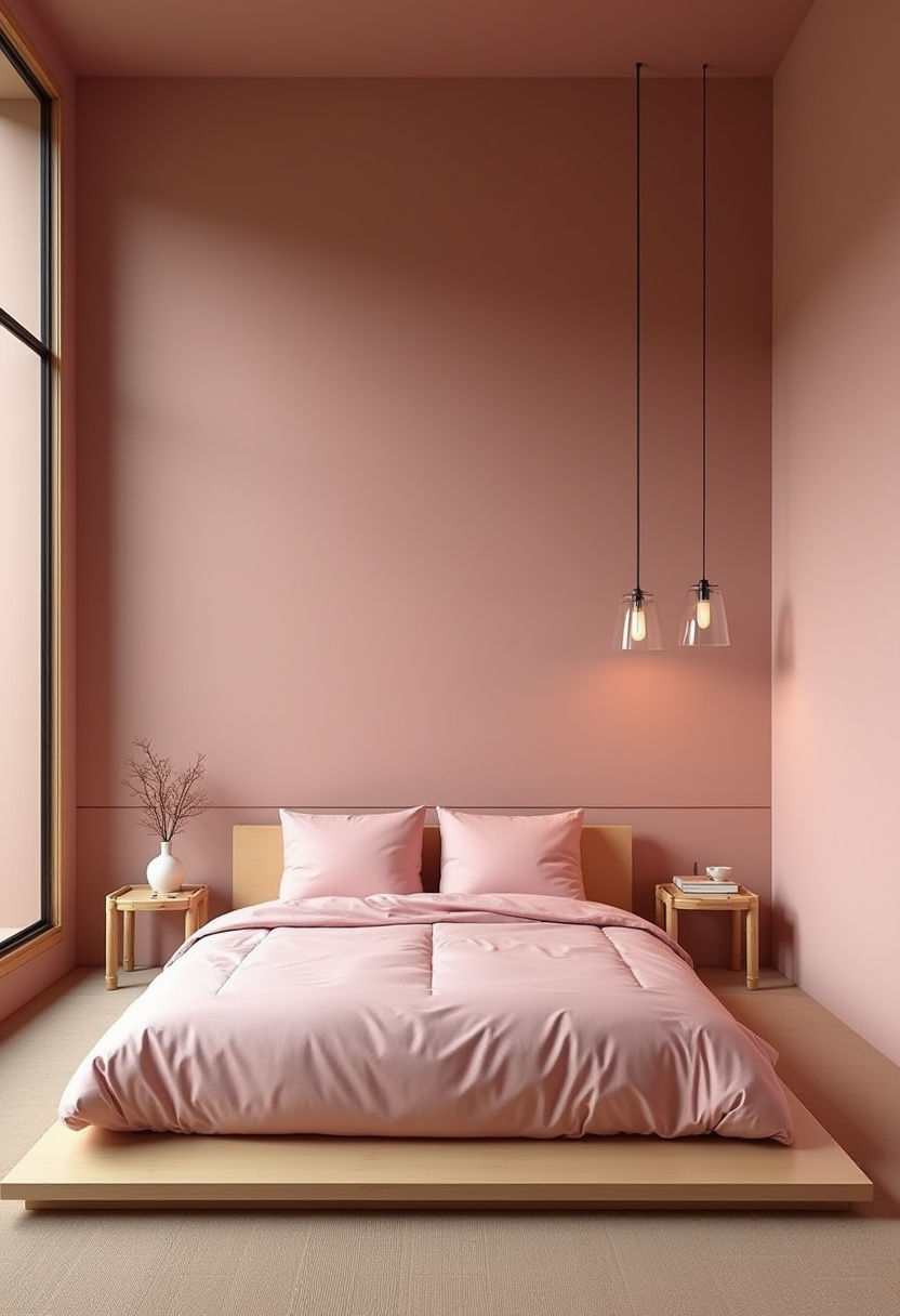 Moody Pink Bedroom 14