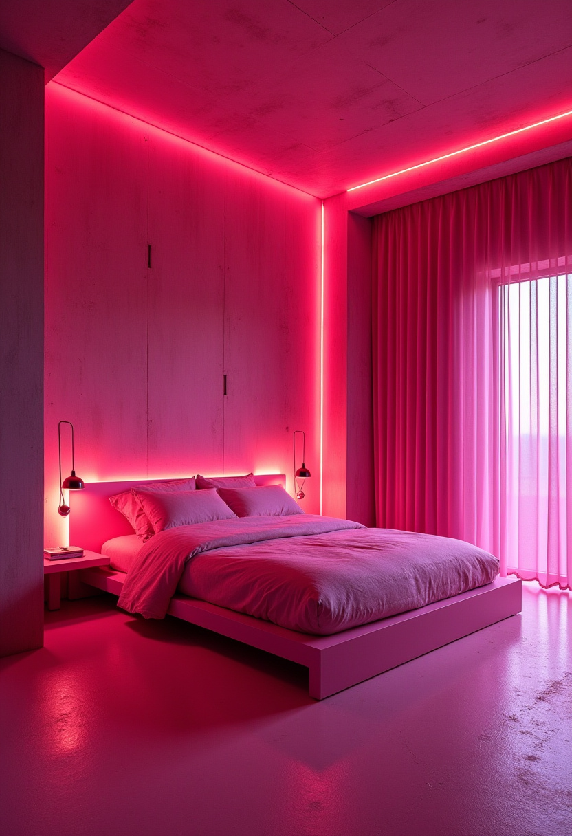 Moody Pink Bedroom 15