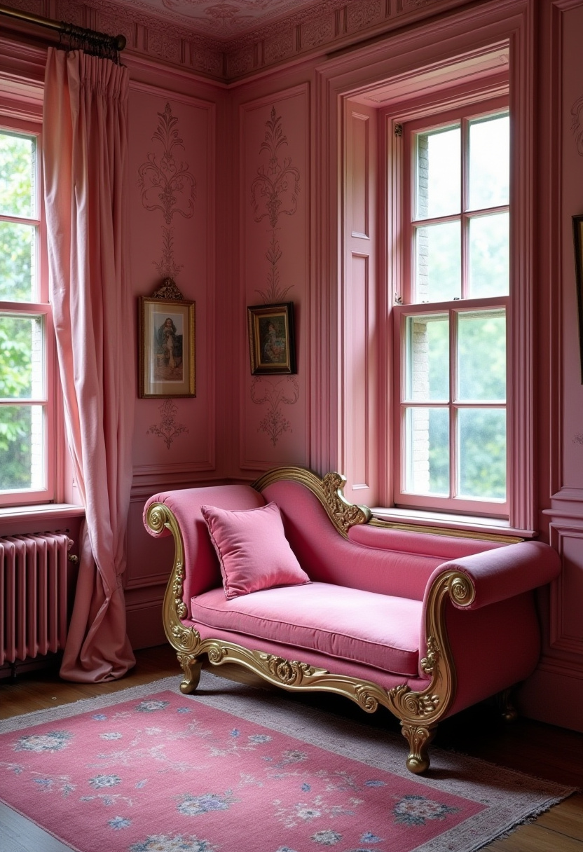 Moody Pink Bedroom 16