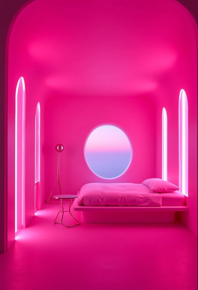 Moody Pink Bedroom 19