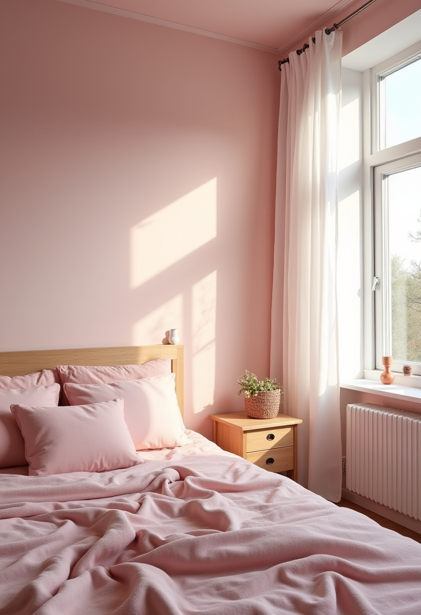Moody Pink Bedroom 22