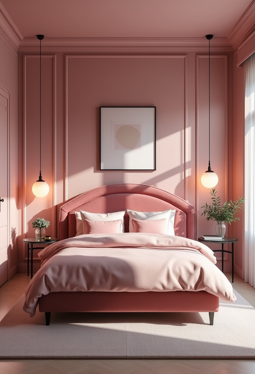 Moody Pink Bedroom 4