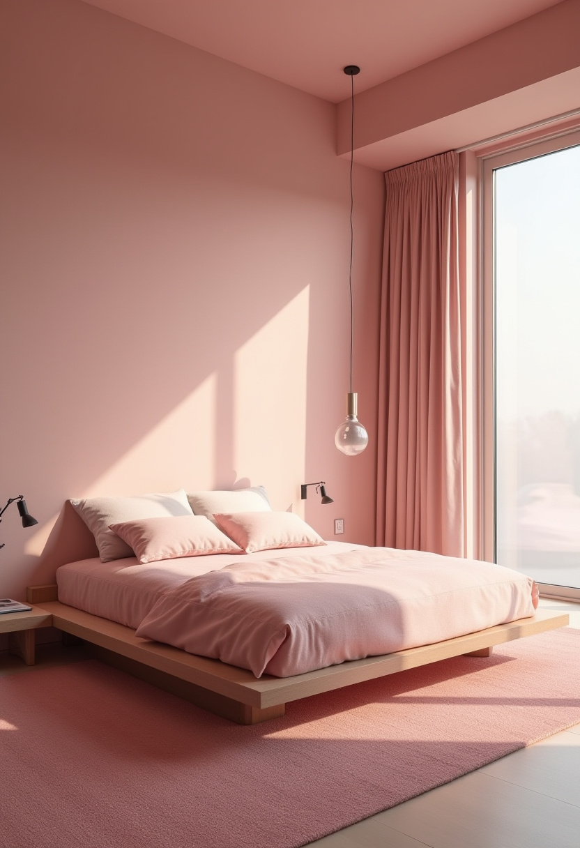 Moody Pink Bedroom 8