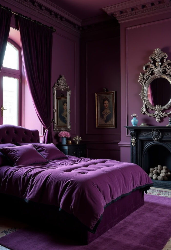 Moody Purple Bedroom 1