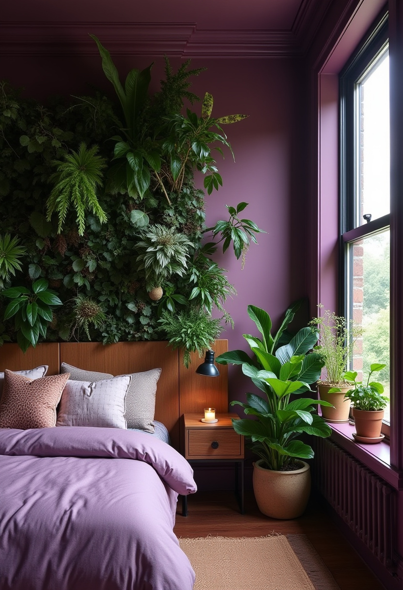 Moody Purple Bedroom 10