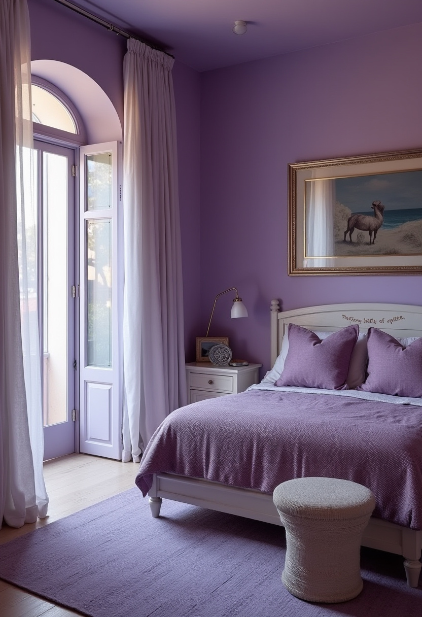 Moody Purple Bedroom 11