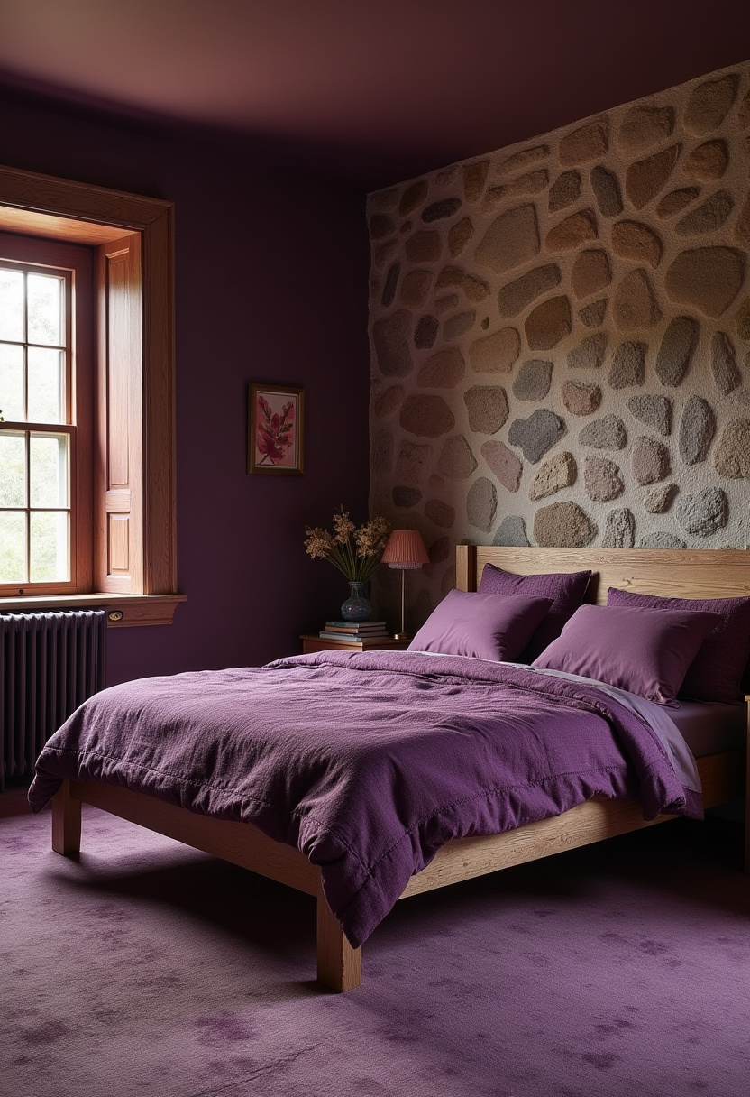Moody Purple Bedroom 13