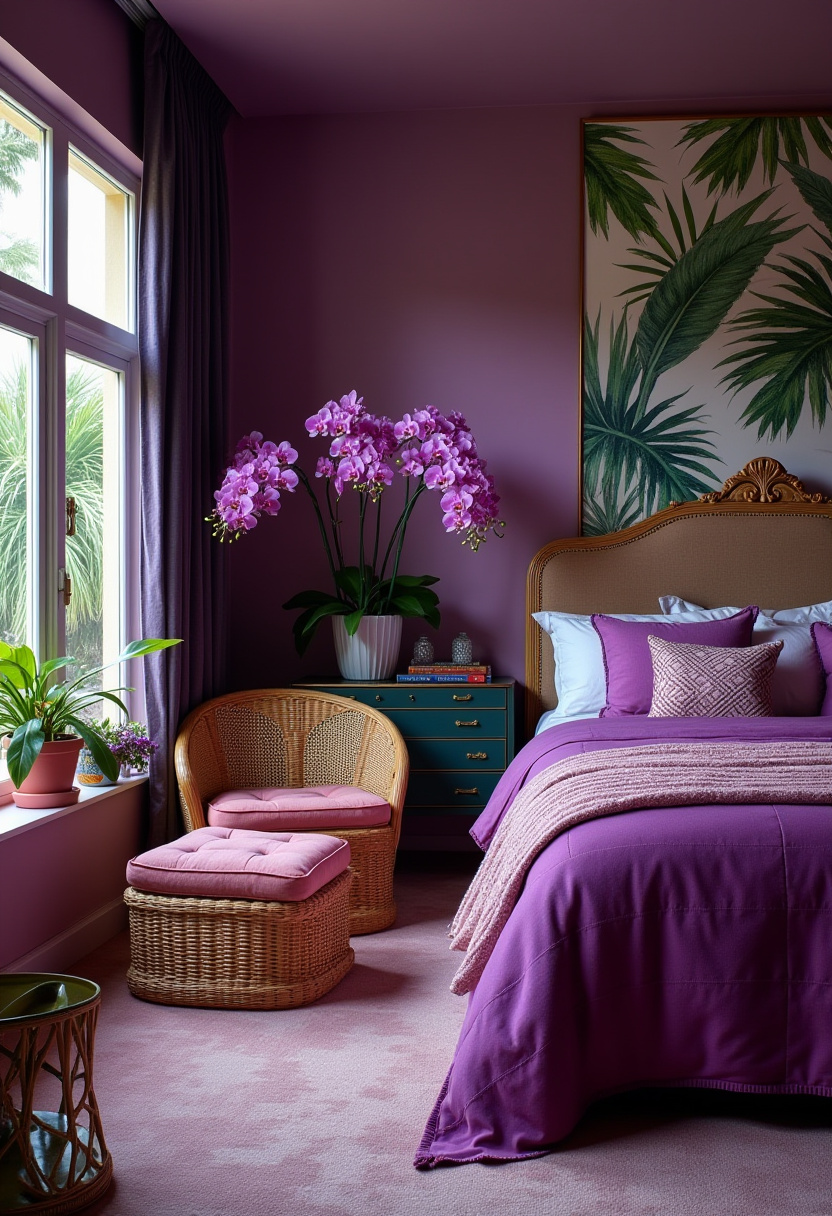 Moody Purple Bedroom 15