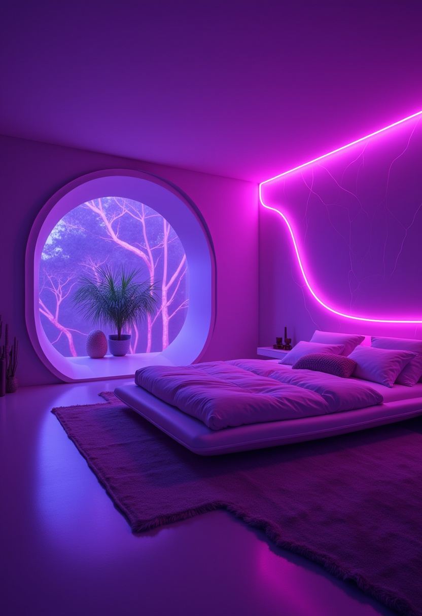 Moody Purple Bedroom 17