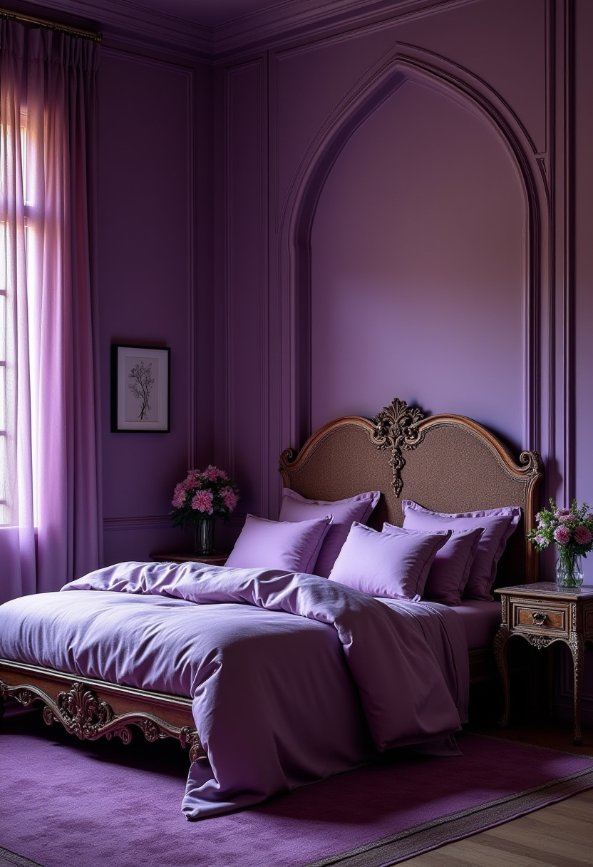 Moody Purple Bedroom 2