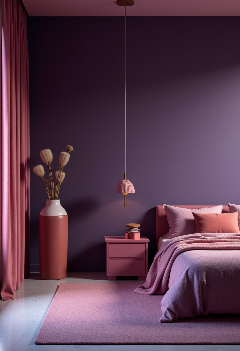 Moody Purple Bedroom 20