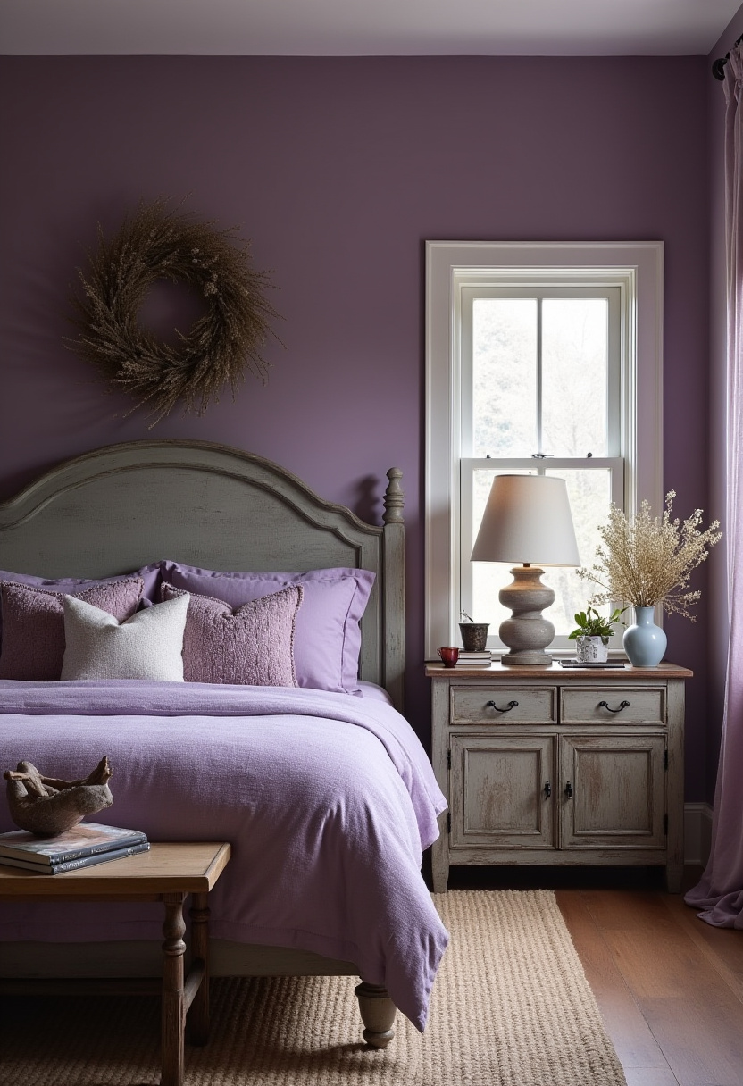 Moody Purple Bedroom 22