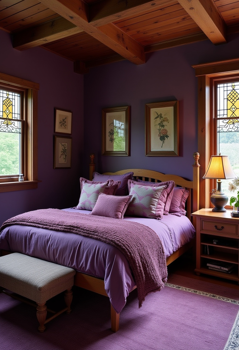 Moody Purple Bedroom 28