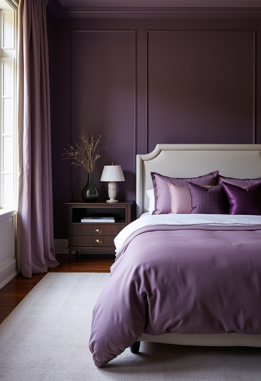 Moody Purple Bedroom 30