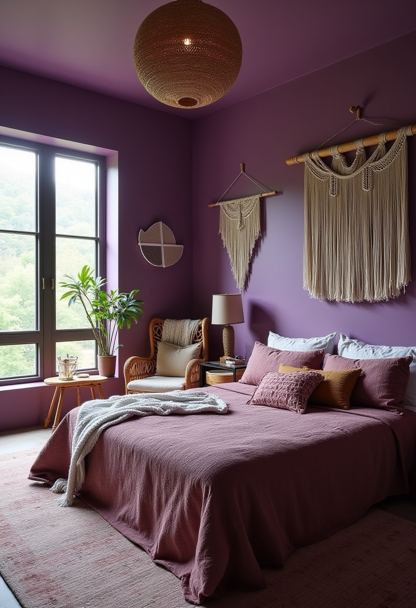 Moody Purple Bedroom 4