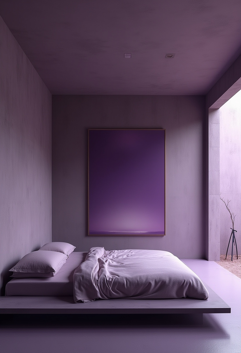 Moody Purple Bedroom 8