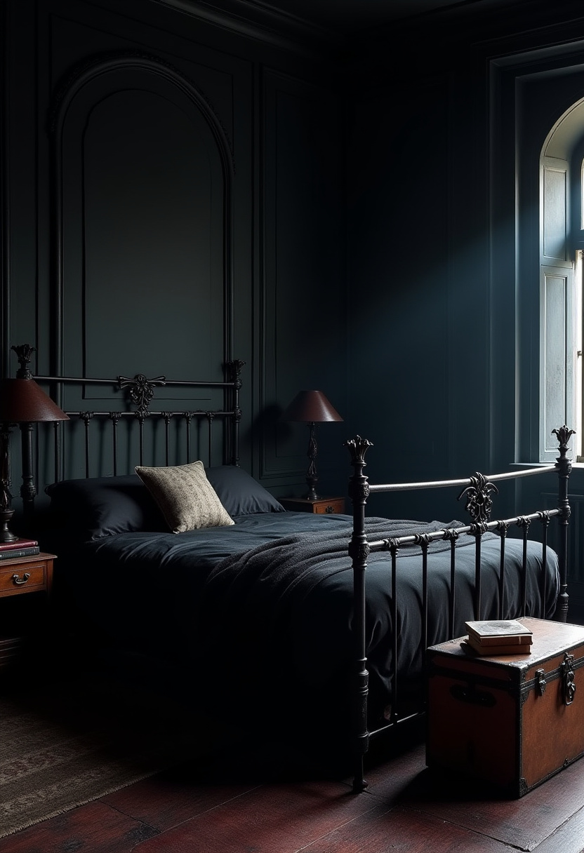 Moody Vintage Bedroom Ideas 17