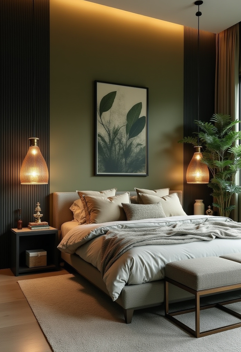 Olive Green Bedroom Ideas 27