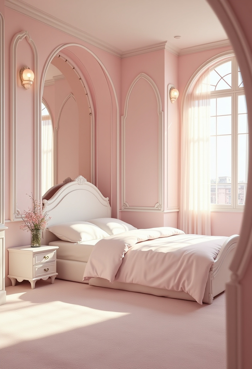Pink And White Bedroom Ideas 21