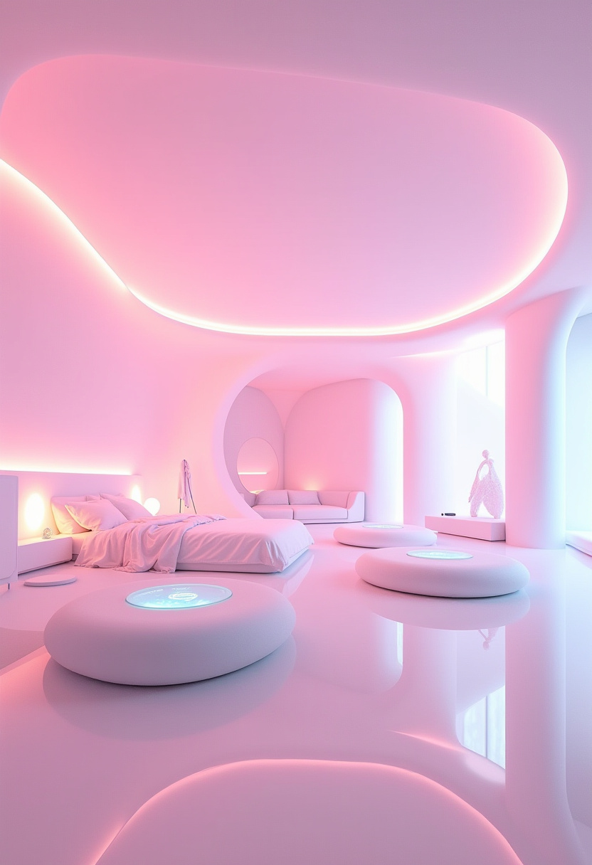 Pink And White Bedroom Ideas 26