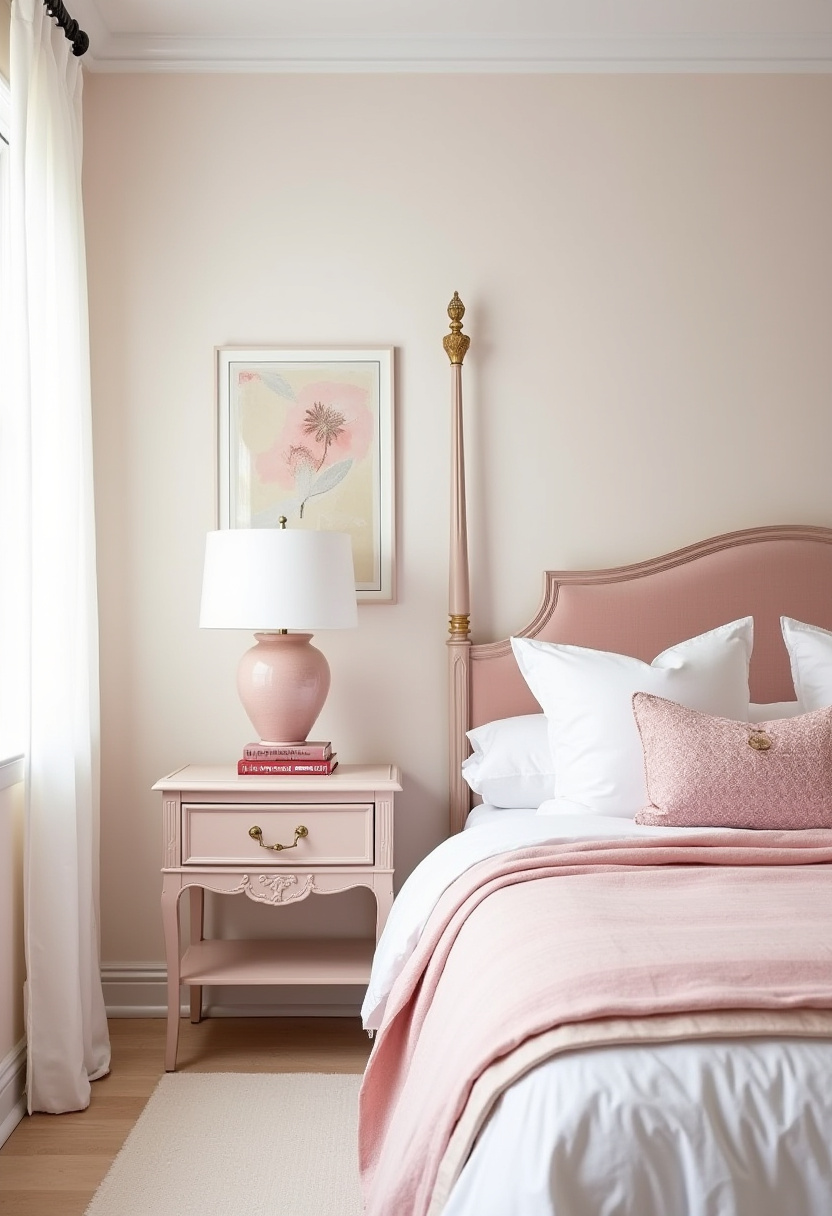 Pink And White Bedroom Ideas 27