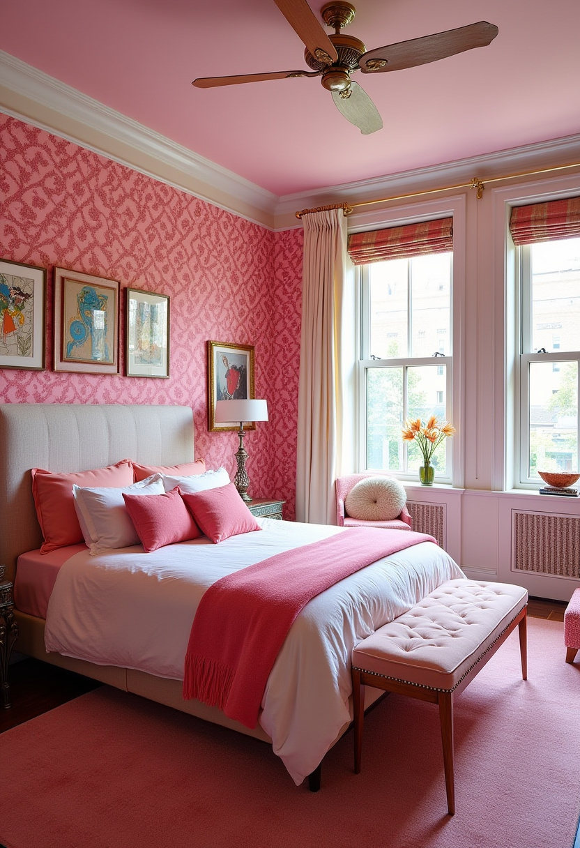 Pink And White Bedroom Ideas 29