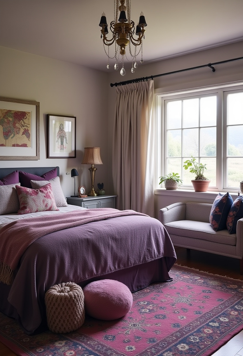 Purple And Grey Bedroom Ideas 19