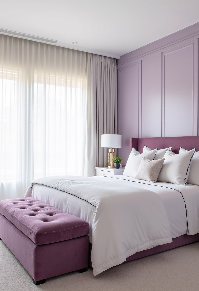 Purple And White Bedroom Ideas 1