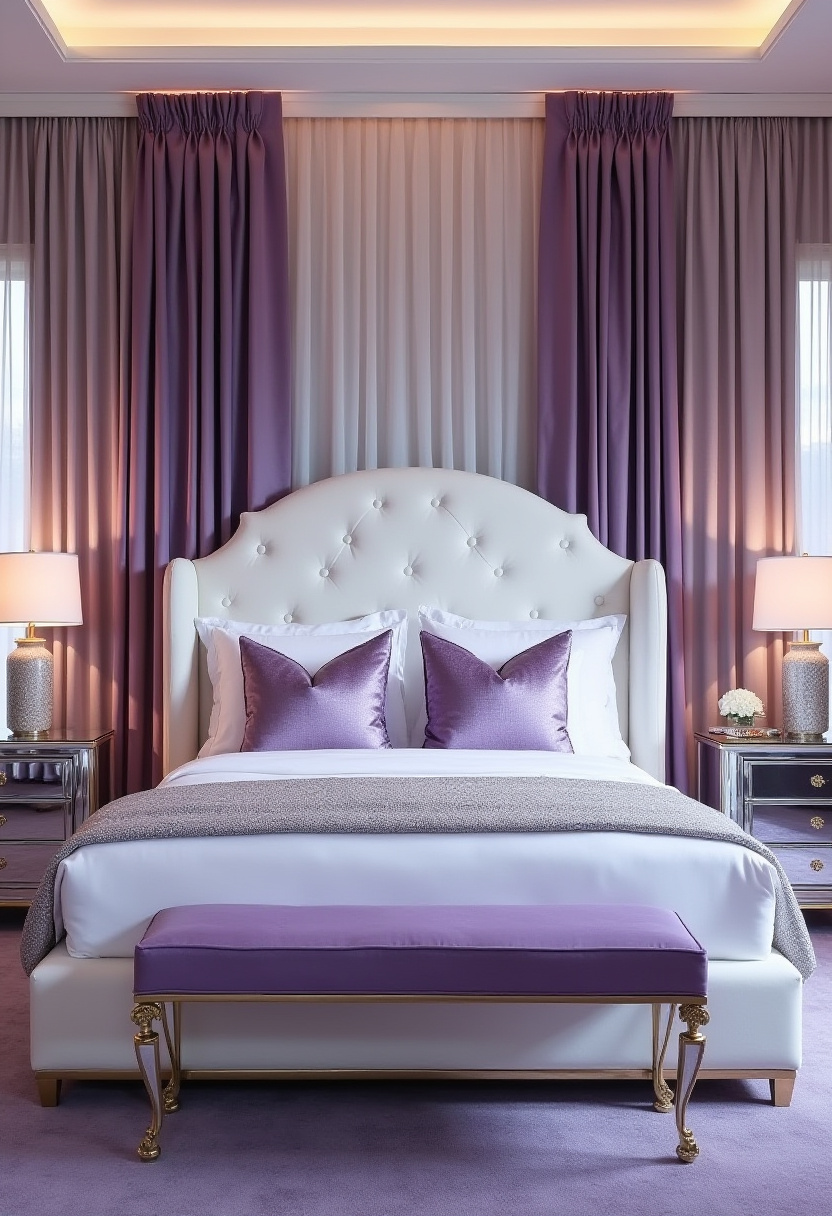 Purple And White Bedroom Ideas 11