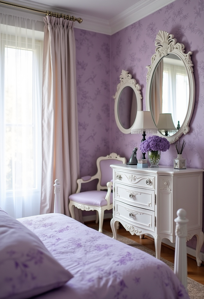Purple And White Bedroom Ideas 14