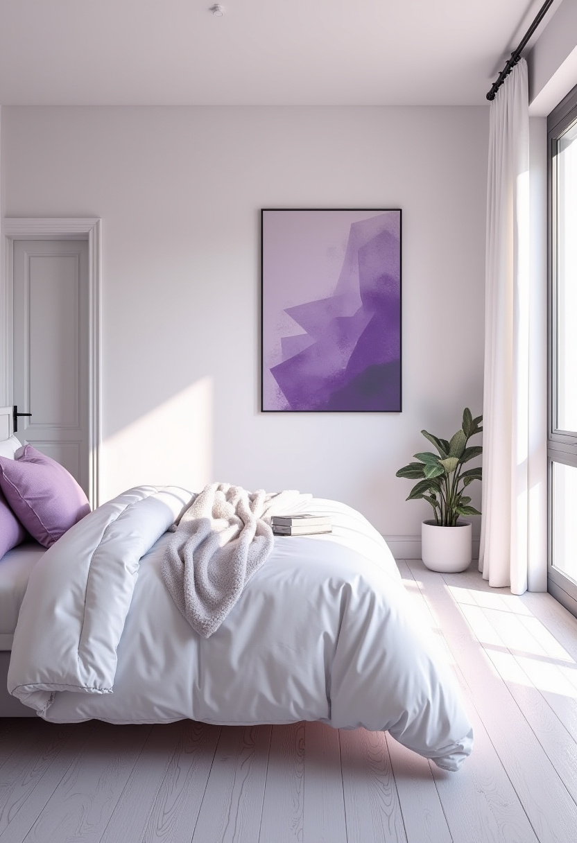 Purple And White Bedroom Ideas 2