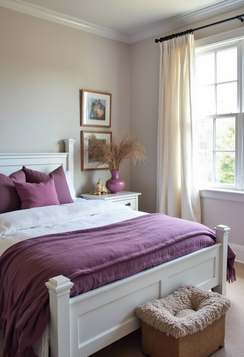 Purple And White Bedroom Ideas 21
