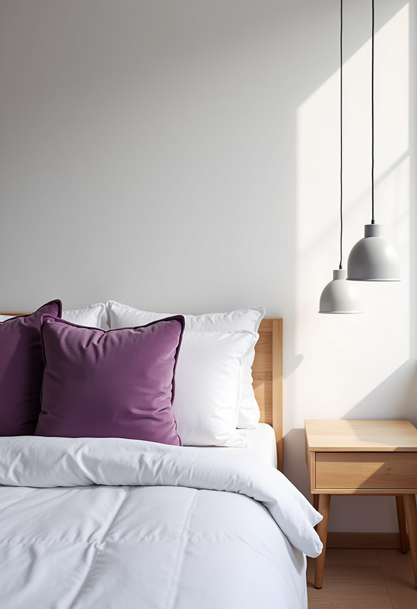 Purple And White Bedroom Ideas 3
