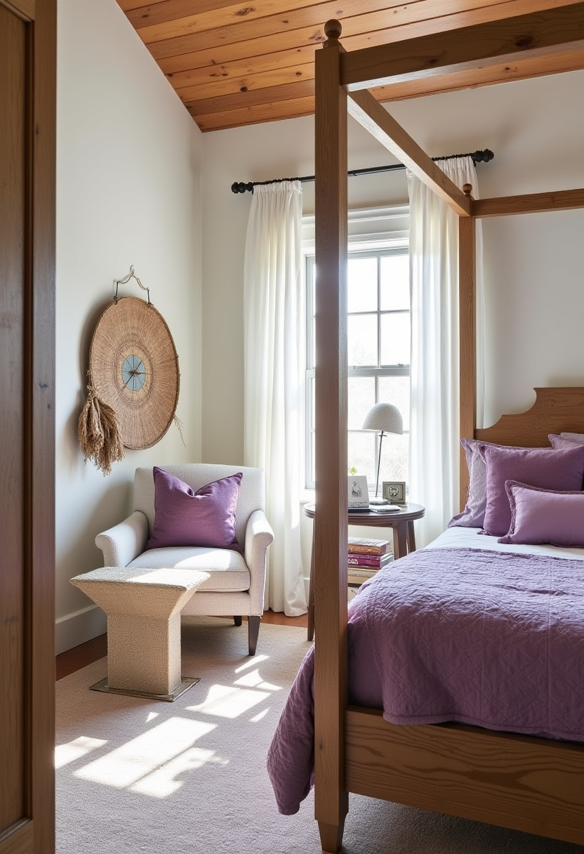 Purple And White Bedroom Ideas 30