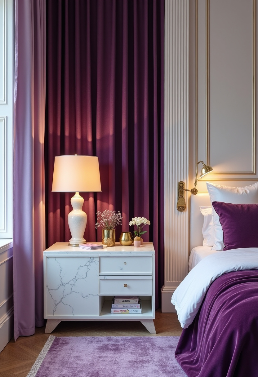 Purple And White Bedroom Ideas 4