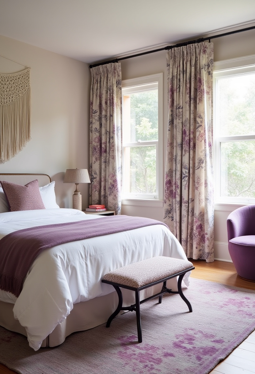 Purple And White Bedroom Ideas 6
