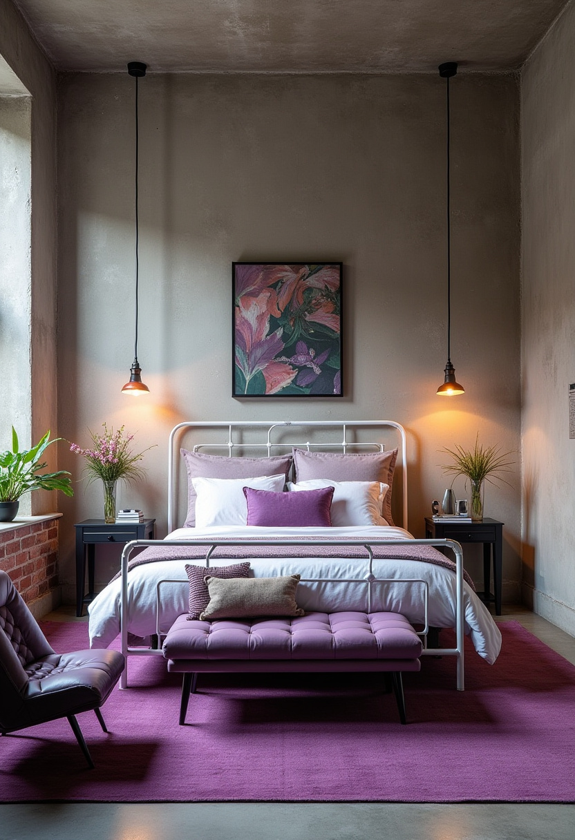 Purple And White Bedroom Ideas 8